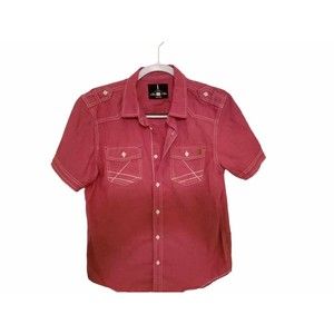 Jeans By Buffalo Button Up Shirt Mens Small Red Worn Once Great Condition